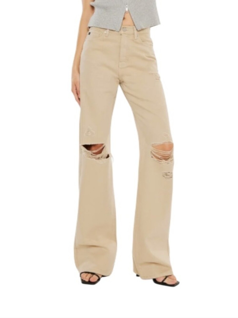 Kancan Montana Ultra High-Rise 90's Flare Distressed Jeans